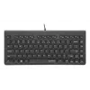 Teclado USB com fio compacto Manhattan, 12 teclas multimédia/função, cabo USB-A de 1,5 m integrado, formato low-profile compacto, para PC e portátil, preto