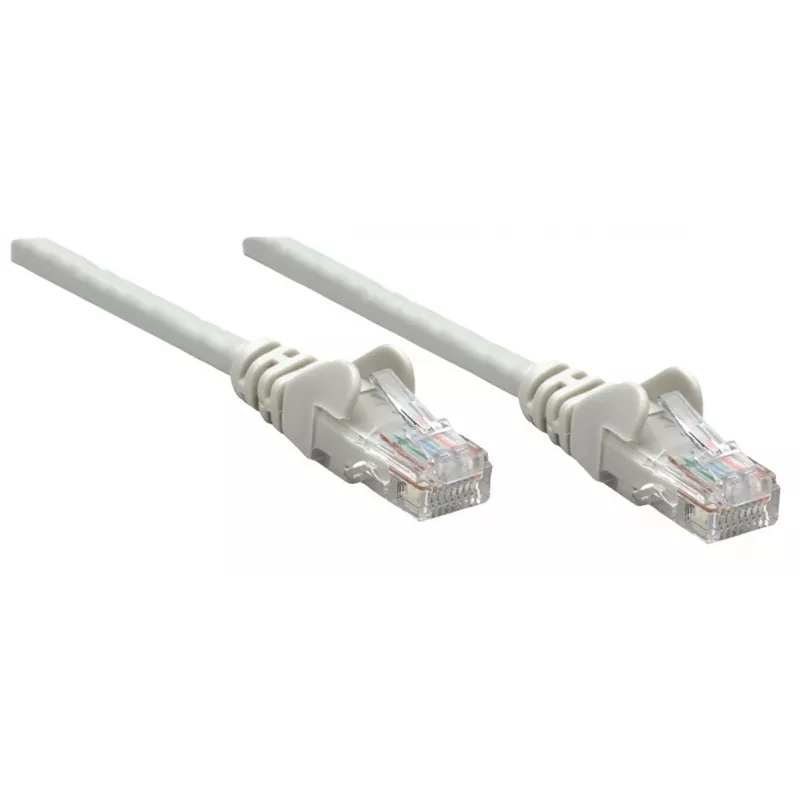Cabo de rede patch Intellinet, Cat6A, 20 m, cinzento, cobre, S/FTP, LSOH/LSZH, PVC, RJ45, contactos banhados a ouro, proteção da patilha, moldado, garantia vitalícia