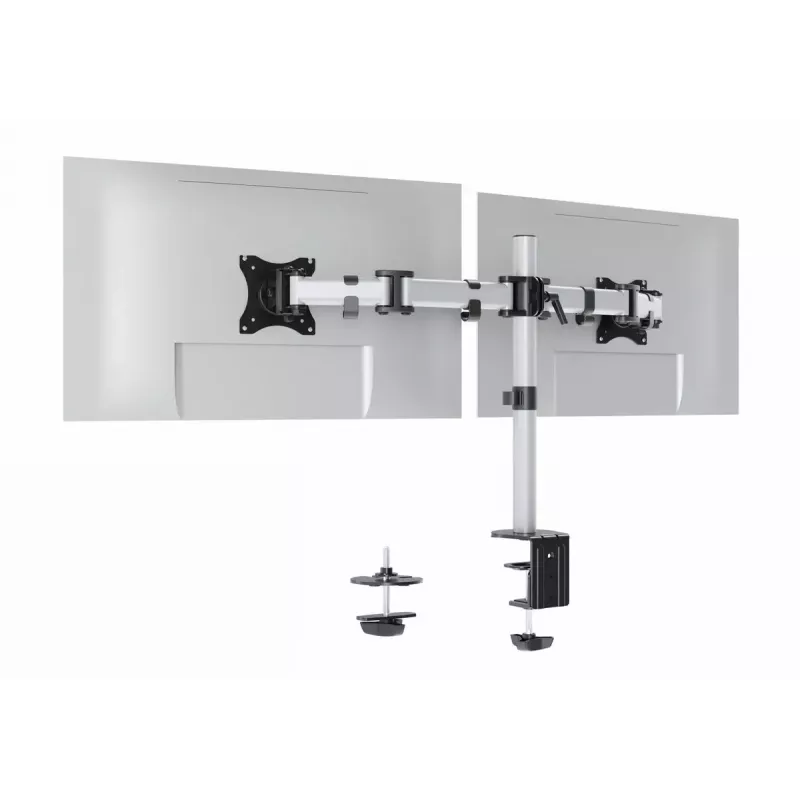 Durable SELECT Suporte para monitor 509523 para 2 monitores, fixação de secretária, prateado