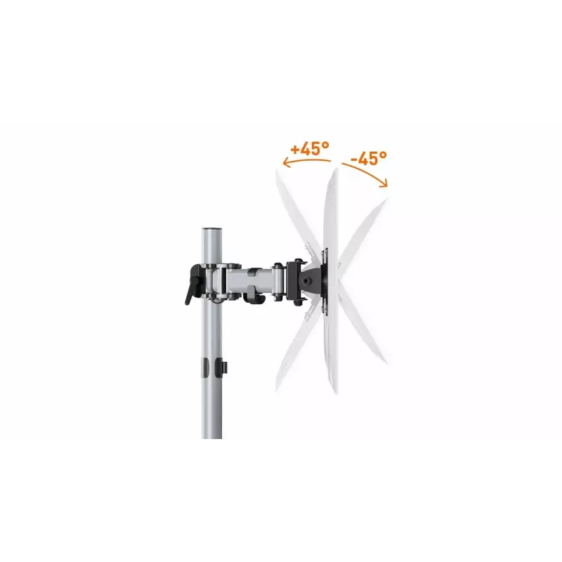 Durable SELECT Suporte para monitor 509523 para 2 monitores, fixação de secretária, prateado