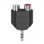 Hama 00205187 adaptador de cabo 3,5 mm para 2 x RCA preto prateado