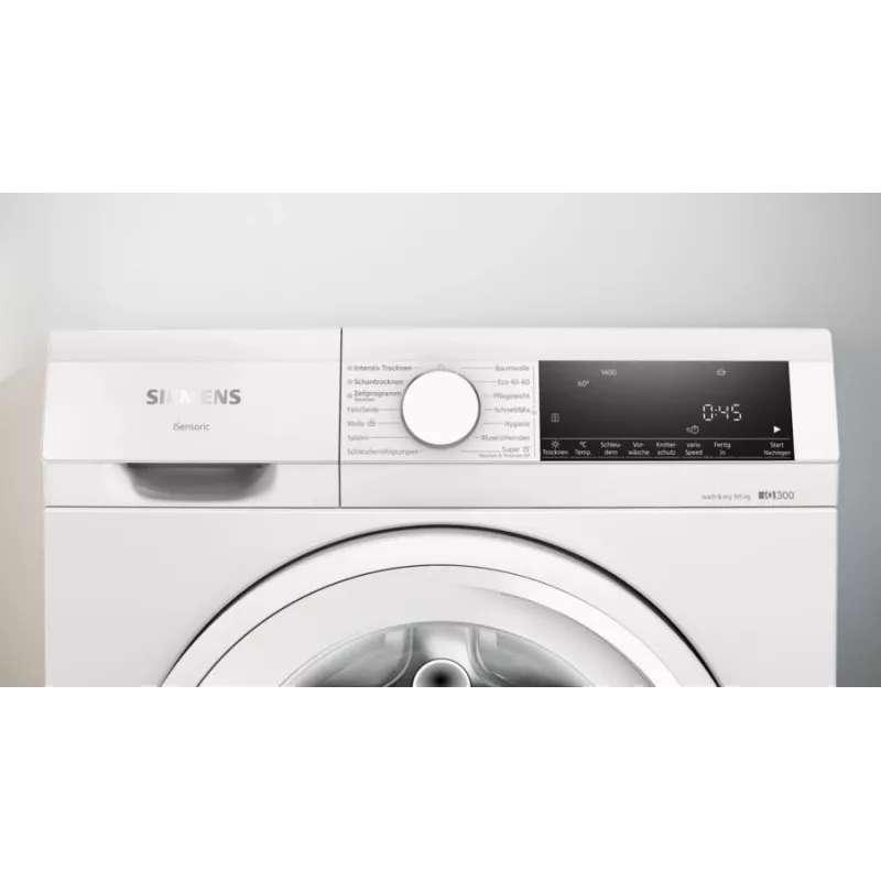 Siemens iQ300 WN34A141 máquina de lavar e secar roupa de instalação livre carga frontal branca