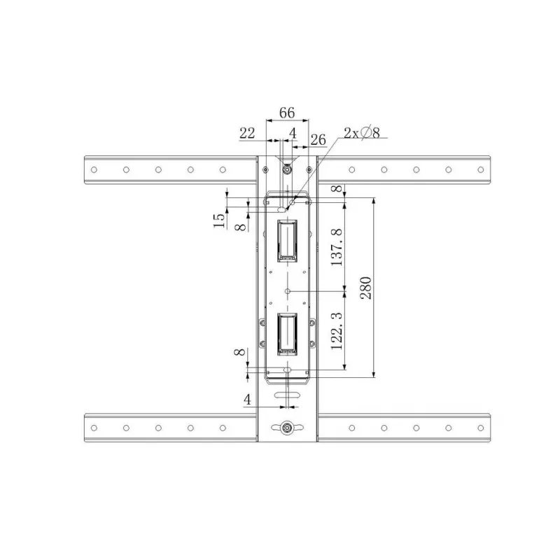 Braço de montagem Multibrackets M VESA Flexarm Thin preto