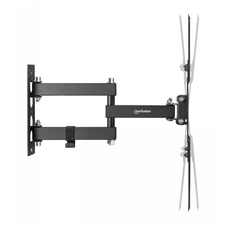 Suporte de parede Manhattan para TV e monitores (totalmente articulado), para ecrãs de 32 polegadas a 55 polegadas, compatibilidade VESA: tudo entre 100x100 mm e 400x400 mm – verifique as dimensões dos quatro orifícios de montagem na parte traseira do ecrã para garantir que encaixa, máx. 30 kg, preto, suporte