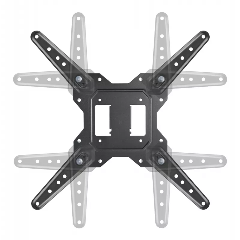 Suporte de parede Manhattan para TV e monitores (totalmente articulado), para ecrãs de 32 polegadas a 55 polegadas, compatibilidade VESA: tudo entre 100x100 mm e 400x400 mm – verifique as dimensões dos quatro orifícios de montagem na parte traseira do ecrã para garantir que encaixa, máx. 30 kg, preto, suporte