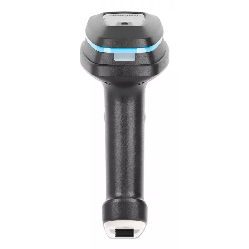 Leitor de códigos de barras de mão sem fios 2D Manhattan, profundidade de leitura 250 mm, alcance efetivo até 80 m (linha de visão), luz ambiente máx. 100.000 lux (luz solar), preto, cabo de carregamento (USB-A para USB-C no dispositivo) 1 m incluído, três anos de garantia