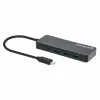 Dock/hub USB-C Manhattan, portas (x7): USB-A (x7), 5 Gbit/s (USB 3.2 Gen1, também conhecido como USB 3.0), fonte de alimentação externa não necessária, universal para todos os dispositivos, cabo 15 cm, SuperSpeed USB, preto, três anos de garantia