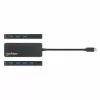 Dock/hub USB-C Manhattan, portas (x7): USB-A (x7), 5 Gbit/s (USB 3.2 Gen1, também conhecido como USB 3.0), fonte de alimentação externa não necessária, universal para todos os dispositivos, cabo 15 cm, SuperSpeed USB, preto, três anos de garantia