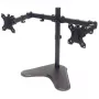 Suporte de secretária duplo Manhattan para TV e monitores (movimento total), montagem em suporte, para ecrãs: 10-27 polegadas, compatibilidade VESA: 75x75 e 100x100 mm - verifique as dimensões dos quatro orifícios de montagem na parte traseira do ecrã para garantir que encaixam, máx. 8 kg (cada), preto, suporte