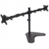 Suporte de secretária duplo Manhattan para TV e monitores (movimento total), montagem em suporte, para ecrãs: 10-27 polegadas, compatibilidade VESA: 75x75 e 100x100 mm - verifique as dimensões dos quatro orifícios de montagem na parte traseira do ecrã para garantir que encaixam, máx. 8 kg (cada), preto, suporte