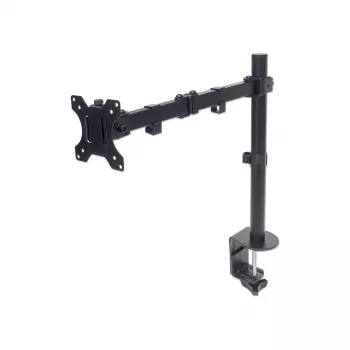 Suporte de secretária Manhattan para TV e monitores (movimento total), para ecrãs de 13 polegadas a 27 polegadas, fixação por grampo à secretária, compatibilidade VESA: 75x75 mm e 100x100 mm – verifique as dimensões dos quatro orifícios de montagem na parte traseira do ecrã para garantir que encaixa, máx. 8 kg, suporte, garantia vitalícia