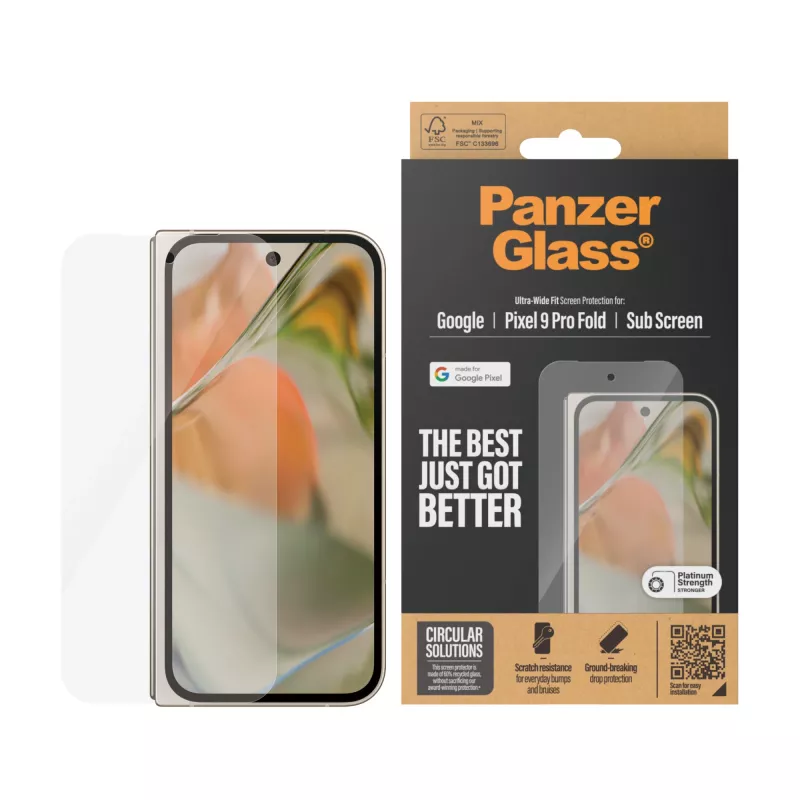 PanzerGlass® proteção de ecrã Google Pixel 9 Pro Fold | Ultra-Wide Fit