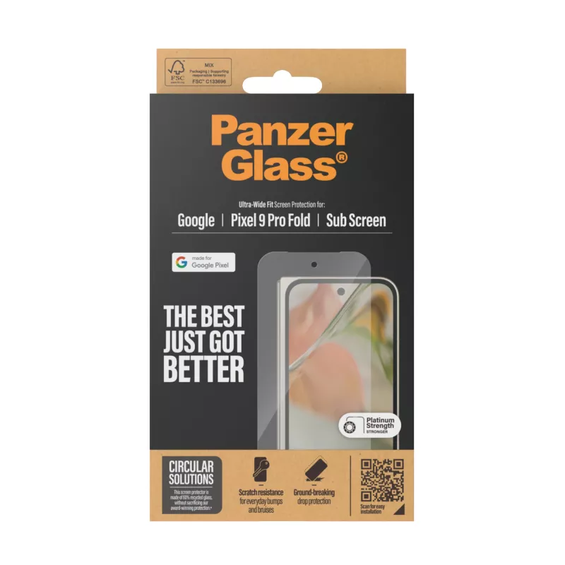 PanzerGlass® proteção de ecrã Google Pixel 9 Pro Fold | Ultra-Wide Fit
