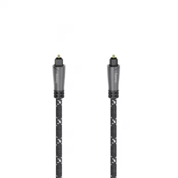 Hama 00205140 cabo de áudio 3 m TOSLINK preto cinzento ficha macho para ficha macho banhado a ouro