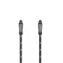 Hama 00205140 cabo de áudio 3 m TOSLINK preto cinzento ficha macho para ficha macho banhado a ouro