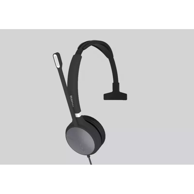 Yealink UH36 Mono Headset com fios, arco de cabeça, escritório/call center, USB Type-A, preto, prateado