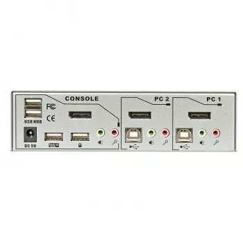 Comutador KVM Lindy 2 portas Pro USB 2.0, DisplayPort 1.2 with TTU