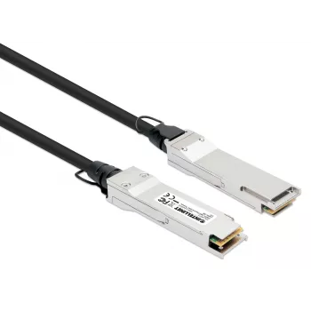 Cabo Twinax de cobre Direct Attach passivo QSFP+ 40G de 2m Intellinet 30AWG compatível com MSA QSFP-H40G-CU2M