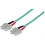 Cabo de fibra ótica patch Intellinet, OM3, SC/SC, 1 m, água, duplex, multimodo, 50/125 µm, LSZH, fibra, garantia vitalícia