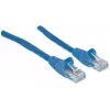 Cabo de rede patch Intellinet, Cat6A, 7,5 m, azul, cobre, S/FTP, LSOH/LSZH, PVC, RJ45, contactos banhados a ouro, proteção anti-dobra, com bota, garantia vitalícia