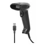 Manhattan Leitor de códigos de barras 2D LED portátil 153997, USB-A, alcance de leitura 320 mm, cabo de 1,4 m, preto