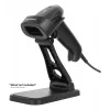 Manhattan Leitor de códigos de barras 2D LED portátil 153997, USB-A, alcance de leitura 320 mm, cabo de 1,4 m, preto