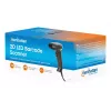 Manhattan Leitor de códigos de barras 2D LED portátil 153997, USB-A, alcance de leitura 320 mm, cabo de 1,4 m, preto