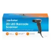 Manhattan Leitor de códigos de barras 2D LED portátil 153997, USB-A, alcance de leitura 320 mm, cabo de 1,4 m, preto