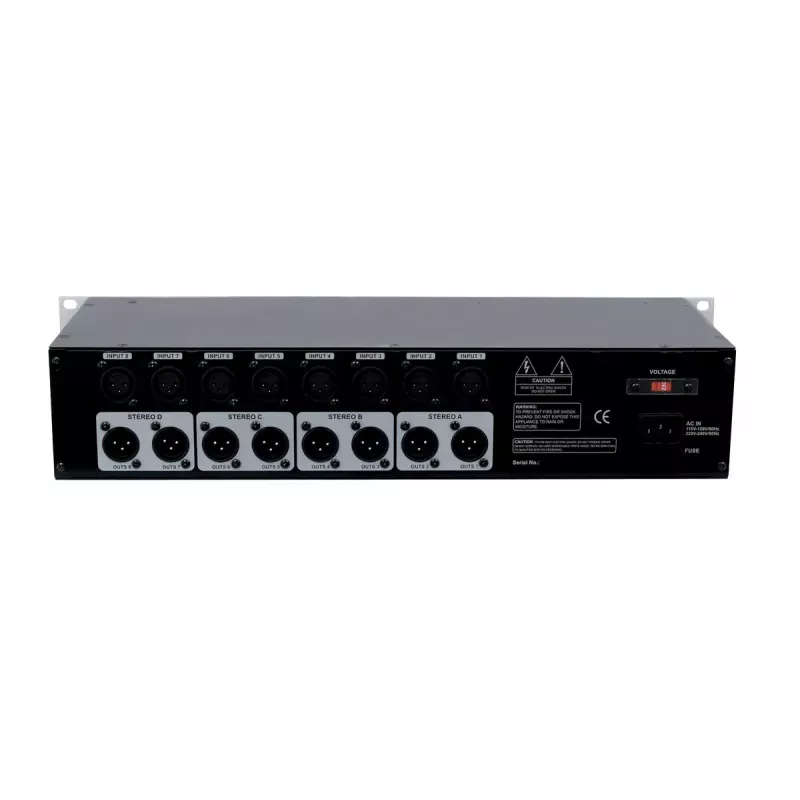 Misturadora Omnitronic MZD-88 8 canais 20 - 20000 Hz prateado