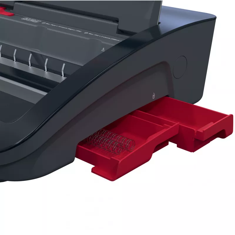 Máquina de encadernar elétrica GBC WireBind® WB15E, encadernadora de arame, elétrica, 125 folhas, preto, vermelho