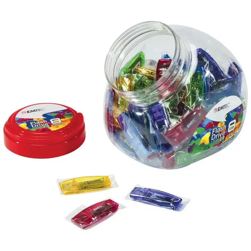 Emtec C410 Color Mix Candy Jar Pen USB 2.0 8 GB, pack de 80