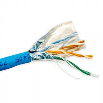 Cabo de patch ACT CAT5E F/UTP LSZH flexível azul 500 m comprimento do cabo 500 m