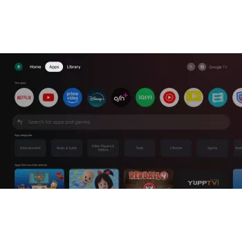 TORNADO 65UA3400X | 65 polegadas 4K UHD Google TV sem moldura com HDR10 e HLG