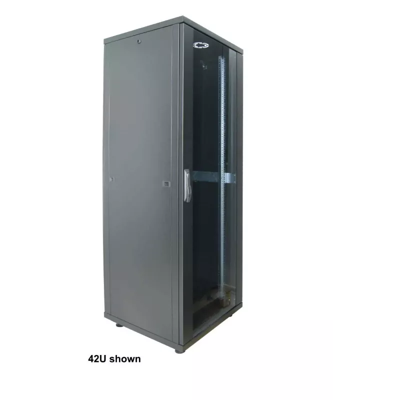 Intellinet armário de rede 19 polegadas – autónomo (Basic), 32HE, 600 x 800 mm (largura x profundidade), preto, Flatpack, máx. 600 kg, fechadura de porta de um ponto, uma fechadura por painel lateral, profundidade útil 123 a 573 mm, rack, IP20, aço