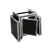 Flightcase Roadinger 3010999M contraplacado preto prateado 25 kg
