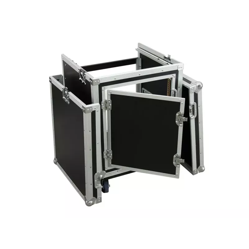 Flightcase Roadinger 3010999M contraplacado preto prateado 25 kg