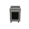 Flightcase Roadinger 3010999M contraplacado preto prateado 25 kg