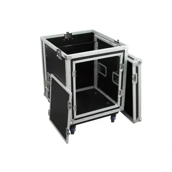 Flightcase Roadinger 3010999M contraplacado preto prateado 25 kg