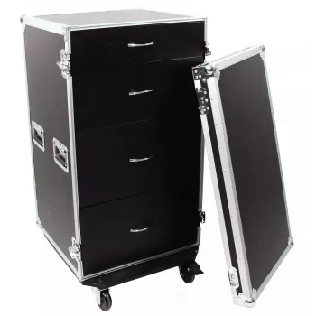 Flightcase Roadinger 30126432 contraplacado preto prateado 64,5 kg