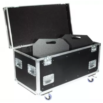 Flightcase Roadinger 30126410 contraplacado preto prateado 46,5 kg