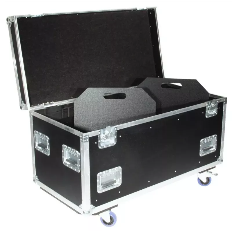 Flightcase Roadinger 30126410 contraplacado preto prateado 46,5 kg