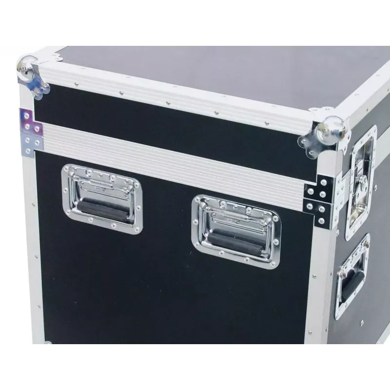 Flightcase Roadinger 30126410 contraplacado preto prateado 46,5 kg