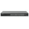 Intellinet switch Gigabit Ethernet PoE+ de 24 portas gerido via web com 4 portas Gigabit Combo Base-T/SFP, conforme IEEE 802.3at/af Power over Ethernet (PoE+/PoE), 370 W, Endspan, montagem em rack 19