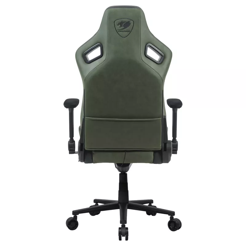 Cadeira gaming universal Cougar DEFENSOR S ARMY verde F — assento acolchoado, 150 kg máx., L 760 × P 690 mm, A 129,5–137 cm