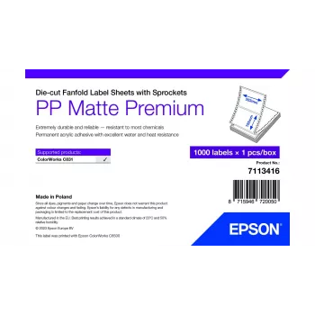 Etiqueta autocolante para impressora Epson 7113416 branco 20,3x15,2 cm 1000 unidades