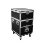 Flightcase Roadinger 30126430 contraplacado 38 kg preto prateado