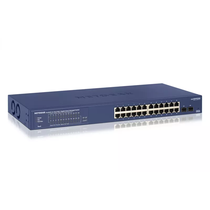 NETGEAR GS724TP Gerido L2/L3/L4 Gigabit Ethernet (10/100/1000) Power over Ethernet (PoE) 1U preto, cinzento
