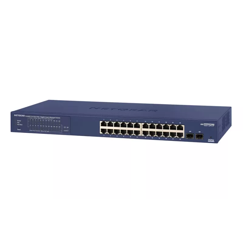 NETGEAR GS724TP Gerido L2/L3/L4 Gigabit Ethernet (10/100/1000) Power over Ethernet (PoE) 1U preto, cinzento