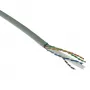 Cabo de instalação ACT Cat 6 F/UTP, PVC, classe europeia CPR ECA, 24AWG, cinzento 500 metros
