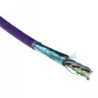 Cabo de instalação maciço ACT Cat 6A F/UTP, LSZH, classe europeia CPR ECA, 24 AWG, violeta, 500 metros